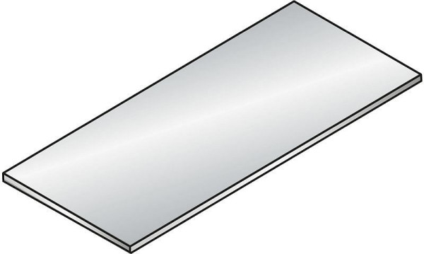 C+P 25 mm afdekplaat van direct gecoate spaanplaat (DBS), afmetingen (B x D): 1000 x 420 mm, DBS decor: lichtgrijs decor, 3212-1000 S10004