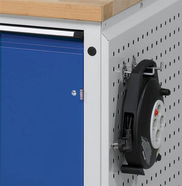 ANKE systeempaneel; 615 x 615 mm (BxD); RAL 7035; voor werkplaatswagen V; 10 mm vierkante perforatie; 38 mm hart op hart afstand, 903.712