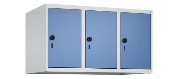 C+P kastopzet Classic PLUS, bovenkast, 7035/5023, veiligheidsdraaisluiting, 500x900x500mm, 3 vakken, 080090-30 S10005