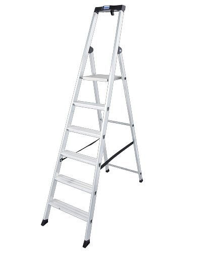 Krause Solido trap, aluminium, extreem slipvast platform, 6 treden, 257462