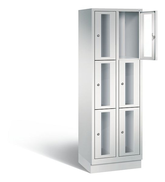 C+P lockerkast Classic, H1800xB610xD500mm, kleur: lichtgrijs, 8020A203 S10000
