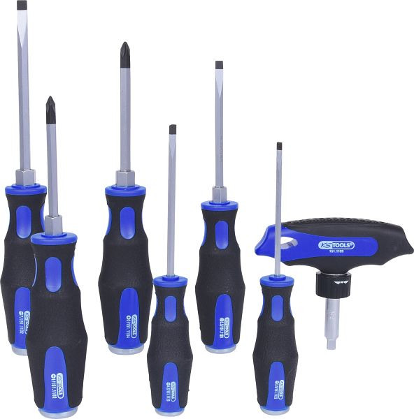 KS Tools ERGOTORQUEmax slagkapschroevendraaierset, 7-delig, 151.1100