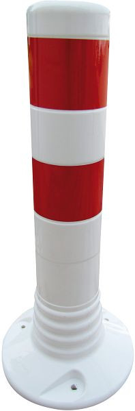 Schake Flexi-paal wit rode reflecterende strips Ø 80 mm, hoogte 450 mm Ø 80 mm, PUR, 2 reflecterende strips, incl. 3 schroeven en pluggen, 412224