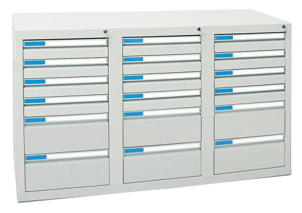 stumpf ladekast serie ESTA, RAL 7035/7035, 18 laden (12x100, 6x200 mm), 7603507