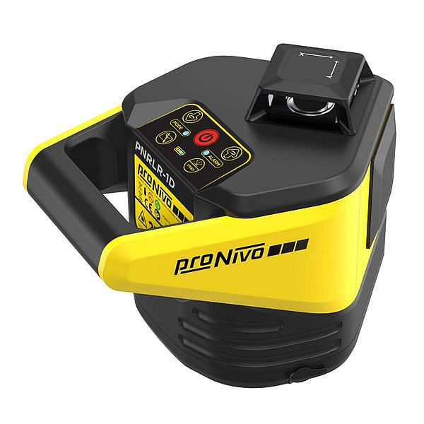 proNIVO rotatielaser horizontaal, handmatig kantelbaar, inclusief handontvanger mm display PNRLD-MM, S205-PNRLR-1D-SET2