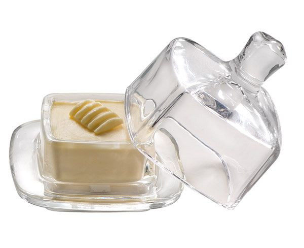 APS boterschepje, 9 x 9 cm, hoogte: 9 cm, glas, 15926