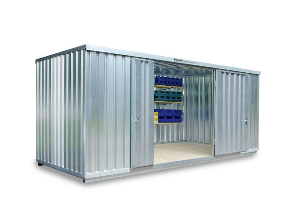 FLADAFI materiaalcontainer MC 1600 XXL, verzinkt, gedemonteerd, 6.020 x 2.540 x 2.595 mm
