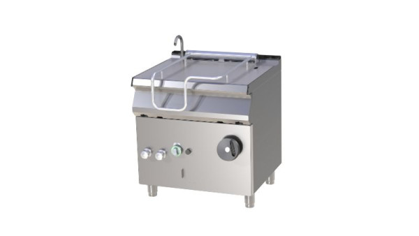 RM Thermik Series 700, gas kantelbare braadpan, 50 L, gelegeerd staal (12 mm), handmatige kantelinrichting, BR-780G