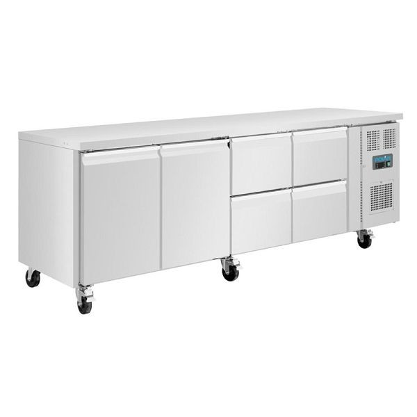 Polar U-serie koelkast met dubbele deur en 4 lades 476 liter, UA021