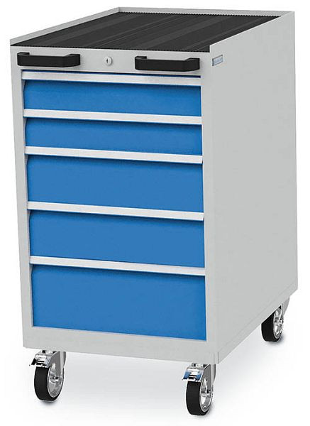 Bedrunka + Hirth mobiele ladekast T736 R 18-24, 2x100, 2x150, 1x200 mm, lade volledig uittrekbaar 100%, 100 kg, 555 x 736 x 990 mm, 04.10.05V