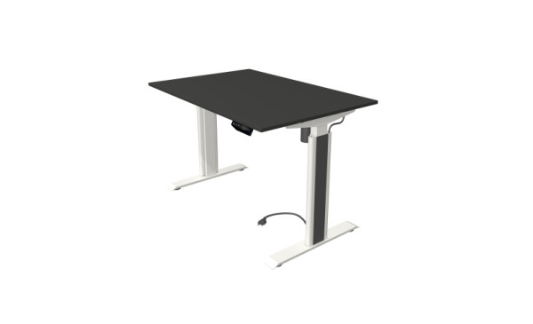 Kerkmann sta-/zittafel Move 1 Advance 120 x 80 cm frame wit, tafelblad antraciet, 10290413