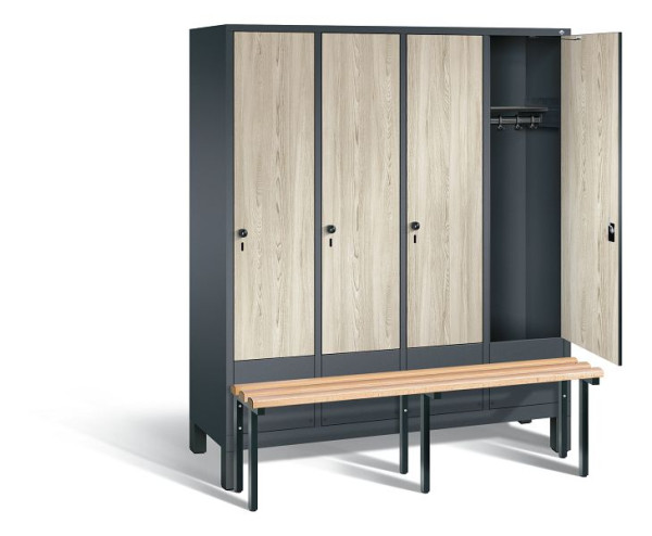C+P Evolo kleerkast, H1850xB1590xD815mm, kleur: antracietgrijs / Sen ash decor, 48030-42 S10124