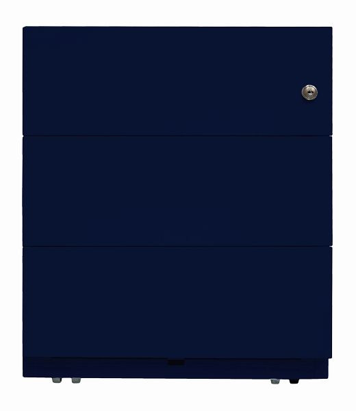 Bisley rolcontainer Note™, 3 universele laden, Oxford blauw, NWA59M7SSS639