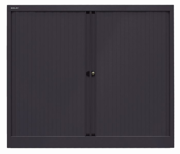 Bisley rolluikkast EuroTambour, 2 planken, 2,5 OH, rolluik zwart, body zwart, ET412102S5633