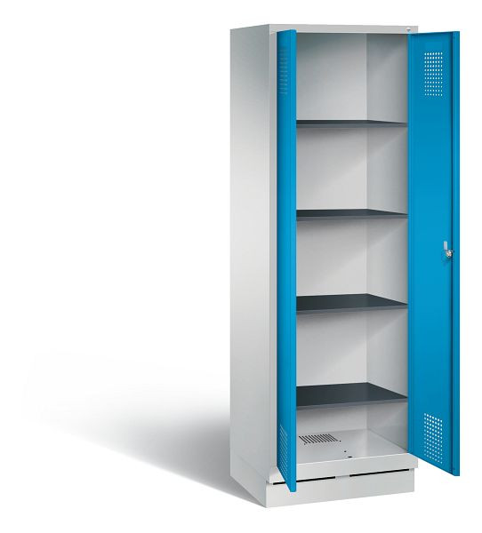 C+P washok Evolo, H1800xB610xD500mm, kleur: lichtgrijs / lichtblauw, 48222-20b S10060