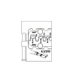 GEDORE module-inzetstuk voor platte stekkerdozen, 6.3, 1830651