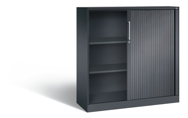 C+P rolluikkast Asisto, H1310xB1200xD435mm, kleur: zwart-grijs, beugelgreep, 3 niveaus, 143031-000 S10075