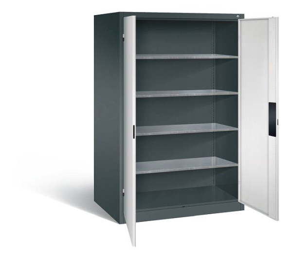 C+P gereedschapskast Acurado, H1950xB1200xD800mm, kleur: antracietgrijs/lichtgrijs, verzonken handgreep, 8934-052 S10144