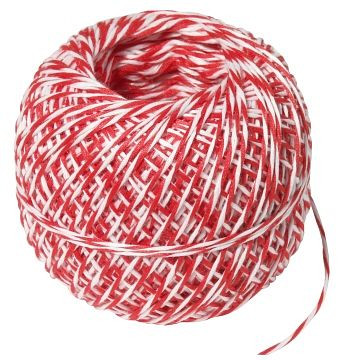 Contacto worstgaren wit/wit/rood 100 m polyester, 3886/100