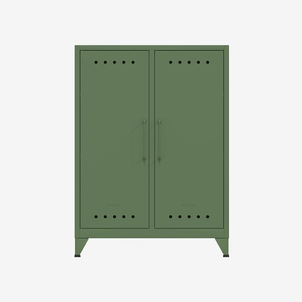 Bisley Fern Middendressoir, met twee vaste planken, olijfgroen (623), FERMID623