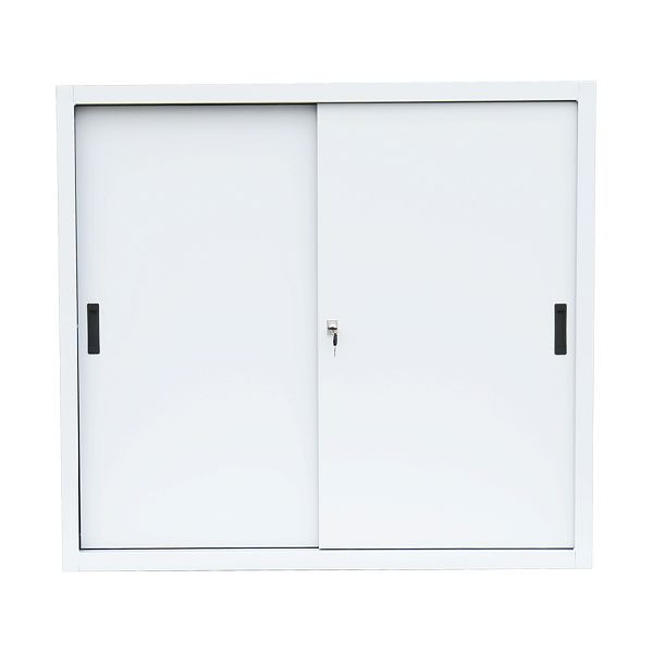 Lüllmann stalen schuifdeurkast, 1090 x 1200 x 450 mm, signaalwit/signaalwit, 550147