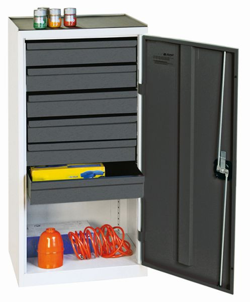 stumpff gereedschaps- en materiaalkast serie 3000, 7035/7016, 6 laden 100 mm, 3001671