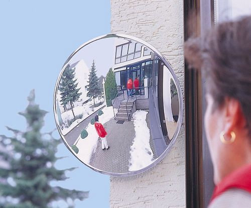 Moravia spionagespiegel, van acrylglas voor binnen en beschermde buitenruimtes, Ø: 300 mm, 311149