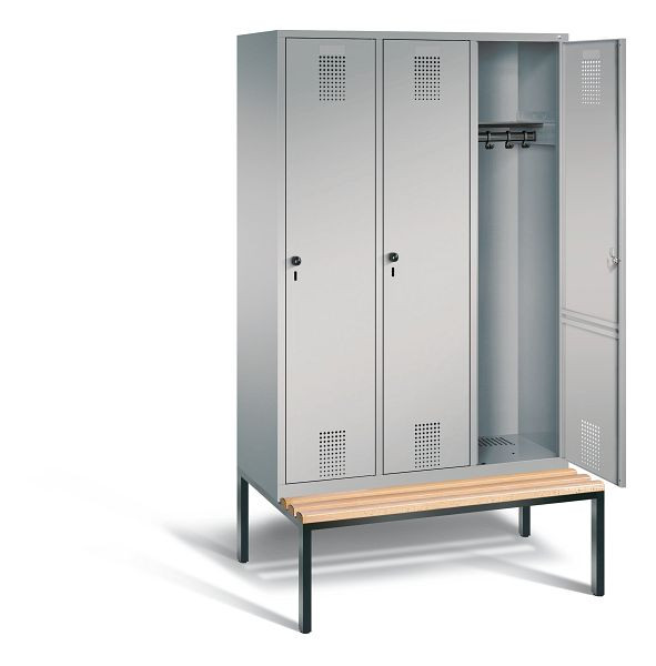 C+P Evolo garderobe, H2090xB1200xD815mm, kleur: wit aluminium, 48050-32 S10033
