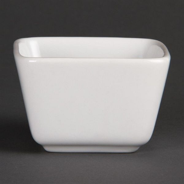 Olympia Whiteware vierkante amuseschalen hoog 7,5cm, VE: 12 stuks, U178