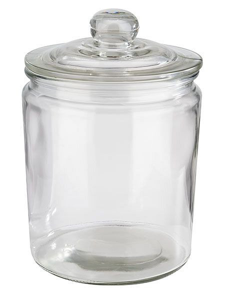 APS voorraadpot -CLASSIC-, Ø 14 cm, hoogte: 21,5 cm, glas, polyethyleen, 2 liter, inclusief glazen deksel, 82251