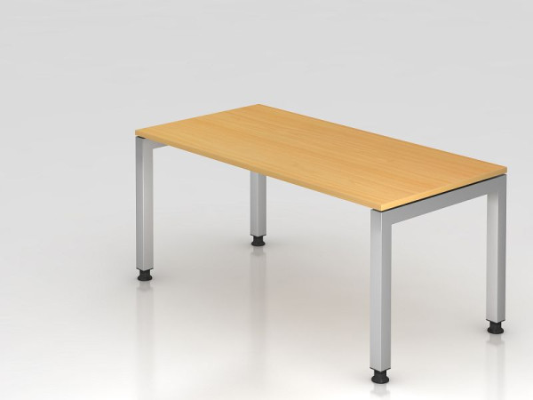 Hammerbacher bureau U-voet vierkant 160x80cm beuken, rechthoekige vorm, zwevende plaat, VJS16/6/S