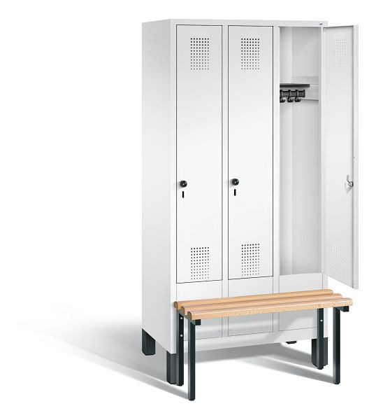 C+P garderobe Evolo, H1850xB900xD815mm, kleur: verkeerswit, 48030-30 S10193