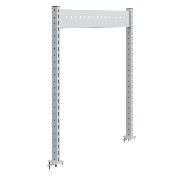 SOFAME 2 steunkolommen H1200 mm met 1 dwarsbalk B 1300 mm, lichtgrijs RAL 7035, W010080111GC