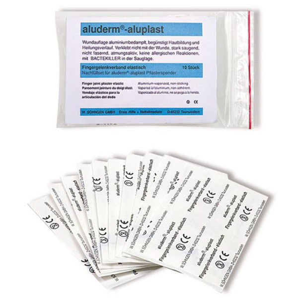 Stein HGS HGS navulset voor aluderm®-aluplast pleisterdispenser, 10 vingergewrichtsverbanden (40 x 72 mm), 24897