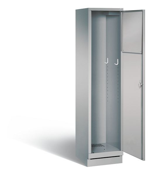 C+P wasverzamelkast Evolo, H1800xB420xD500mm, kleur: wit aluminium, 48170-210 S10252