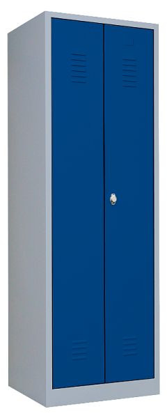 Lüllmann stalen kledingwas- / kledingarchiefkast, 1800 x 600 x 500 mm, lichtgrijs/gentiaanblauw, 510711