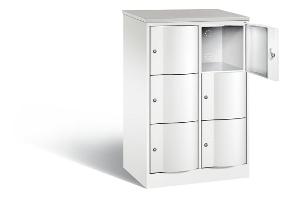 C+P lockerkast Resisto, H1255xB772xD540mm, kleur: verkeerswit, 8573-272 S10487