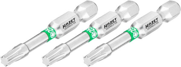 Hazet bit, massieve zeskant 6,3 (1/4 inch), binnen TORX® profiel, T25, aantal gereedschappen: 3, lange versie, sleutelmaat: T25, 2223NSLG-T25/3