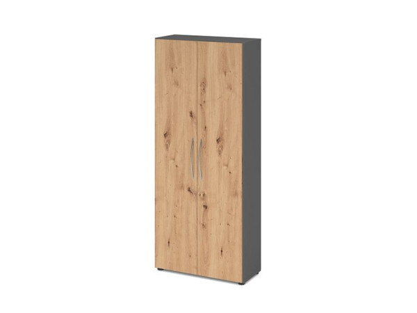Hammerbacher kast 5OH 34, 6cm diep BM grafiet/knoestig eiken, V4100/G/R/BM
