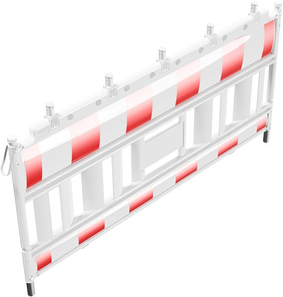 Schake Euro2 slagboomhek type elektrisch, met lampadapter, rood/wit, 33420KAE