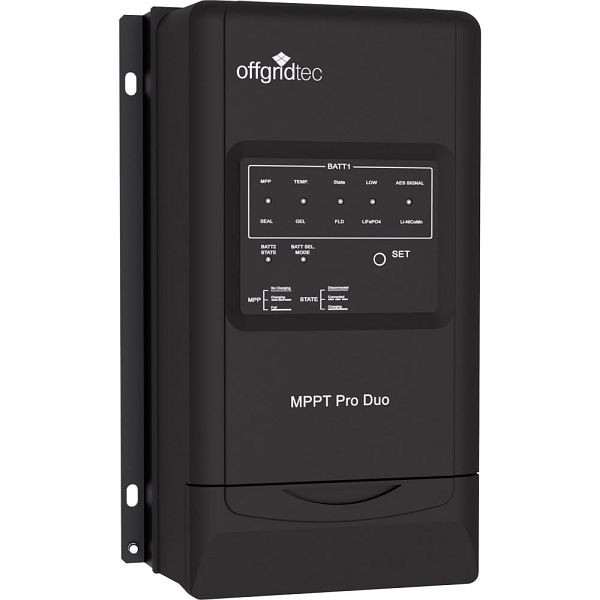 Offgridtec MPPT Pro Duo laadregelaar 30A 12V 24V voor twee accucircuits, 1-01-011200