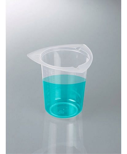 DENIOS universele maatbeker van PP, met schenktuit, 400 ml, VE: 24 stuks, 281-786