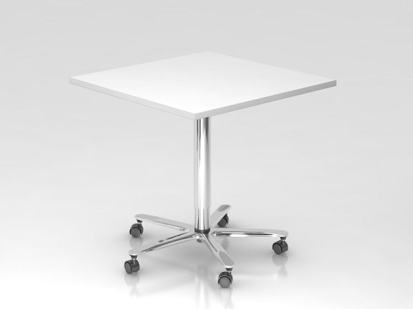 Hammerbacher kolomheftafel 80x80cm wit/chroom, verchroomd frame, VST88/W/C