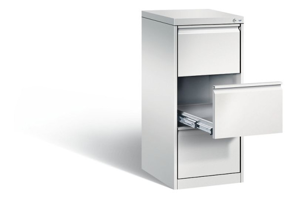 C+P archiefkast Acurado, H1045xB433xD590mm, kleur: lichtgrijs, handgreep, 12423-321 S10000
