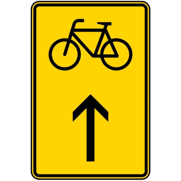Steen HGS wegwijzer rechtuit fietsen nr. 422-36, 630x420mm /RA1/vlakke vorm 2mm, 422-36-111