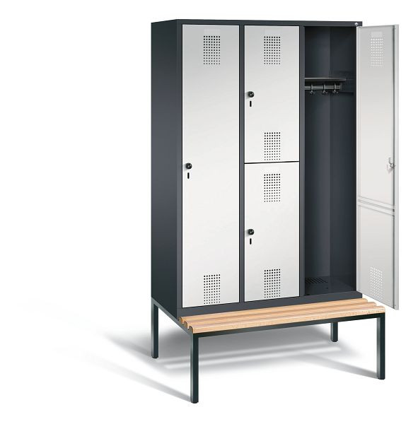 C+P cijferslot Evolo, H2090xB1200xD815mm, kleur: zwartgrijs/lichtgrijs, 48650-32 S10007