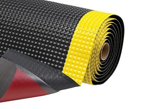 DENIOS Anti-Ermüdungsmatte ST 6.9, PVC, schwarz/gelb, 60 x 91 cm, 247753