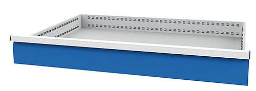 Bedrunka + Hirth lade, incl. Rails, R 36-24, paneelhoogte 125 mm, draagvermogen 100 kg, afmetingen in mm (BxDxH): 900 x 600 x 125, 60.10.125V10