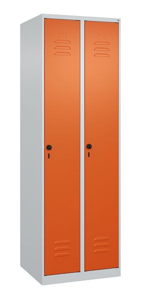 C+P luierkluis Classic PLUS, 2 vakken, 1850x600x500mm, 7035/2004, veiligheidsdraaigrendel, 080000-20 S10001