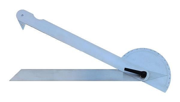 hedue XXL-Gradmesser, Abmessungen 69 x 5 (14) x 0,9 cm, Skalierung 0° - 165°, Teilungsabstand 0,5°, T600
